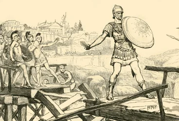 Horatius Cocles forsvarer broen, 1890.
