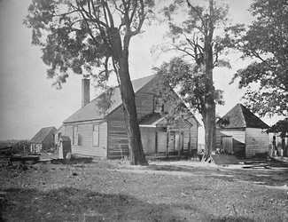 Hus, hvor Stonewall Jackson døde, Richmond, Virginia, c1897.