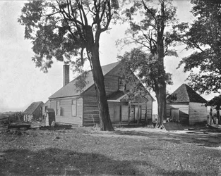 Hus, hvor Stonewall Jackson døde, Richmond, Virginia, USA, ca. 1900.