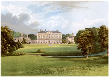 Howick Hall, Northumberland, hjemsted for Earl Grey, c1880