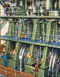 Kæmpe tredobbelt ekspansionspumpemotor, 1938