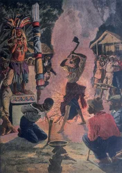 Menneskeofring, Lafayette, Louisiana, USA, 1912