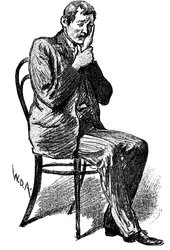 Hypnosepatient, der lider af imaginær tandpine, 1891