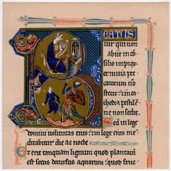 Oplyst begyndelsesbogstav B, 1200-tallet, 1901