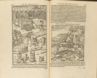 Illustration fra De re metallica libri XII af Georgius Agricola, 1556