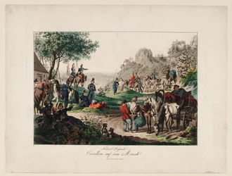 Kejserligt russisk kavaleri på march, 1813
