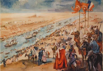 Indvielsesceremoni af Suez-kanalen i Port-Said, 17. november, 1869, 1869.