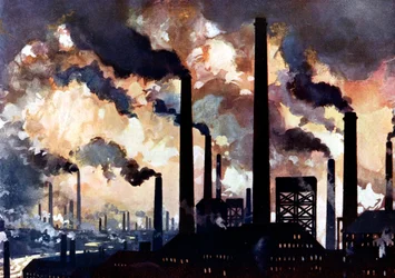 Industriel forurening, Sheffield, Yorkshire, c1925