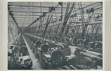 Interiør af Cotton Mill, 1910