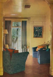 Interiør af fru Ewart Sofios hus, 25 Bark Place, Bayswater, London, 1932