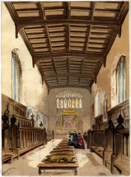 Interiør af St Johns College Chapel, Cambridge, Cambridgeshire