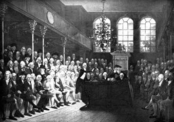 Interiør af det gamle Underhus, St Stephens Chapel, 1793 c1905