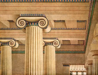 Ionic Hall i Akropolis i Athen, Grækenland, 1928.