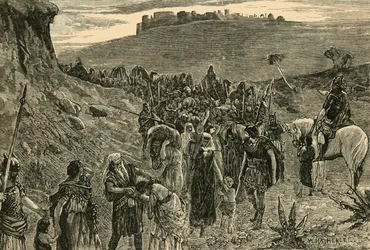 Israeliter går i fangenskab, 1890.