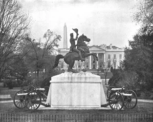 Jackson Statue, Lafayette Square, Washington DC, USA, c1900.