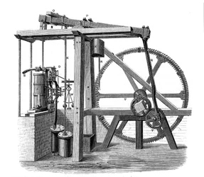James Watts prototype-dampmaskine Old Bess, ca. 1778