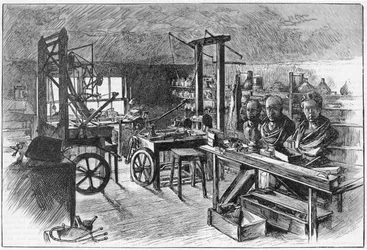 James Watts værksted i Heathfield Hall, Birmingham, 1886