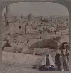Jerusalem fra skolen over moskeen, viser Tower of Antonio, c1900