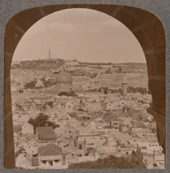 Jerusalem fra den protestantiske kirkes klokketårn, ca. 1900