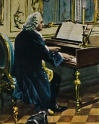 Johann Sebastian Bach 1685-1750. - Detalje fra maleriet af Carl Röhling, 1934.
