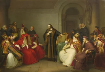 John Hus før koncilet i Konstanz, slutningen af det 19. århundrede