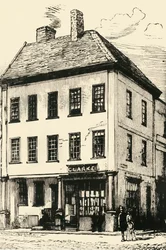 Johnsons fødested i Lichfield, 1902.
