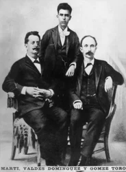 Jose Marti, Fermin Valdes Dominguez og Gomez Toro, Key West, Florida, USA, 1894 c1910