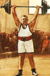 Josef Straßberger, tysk vægtløftningsmester, 1928.