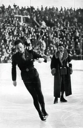 Karl Schäfer, østrigsk kunstskøjteløber, Olympiske Vinterlege, Garmisch-Partenkirchen, Tyskland, 1936