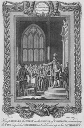 Kong Charles den Første i Underhuset, c1787