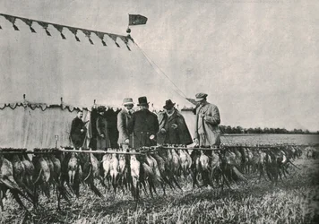 Kong Edward VII inspicerede posen på Sherborne Estate, 1902, 1910.