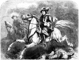 Kong George II ved slaget ved Dettingen, 1743