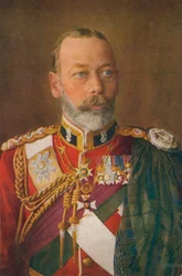 Kong George V 1865-1936 som øverste oberst for The Black Watch