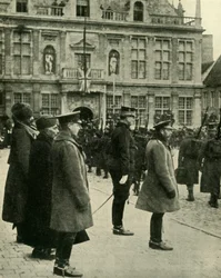 Kong George V i Furnes, Belgien, Første Verdenskrig, 4. december 1914, 1920.