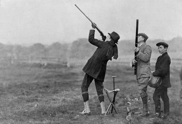 Kong Manuel II af Portugal skyder ved Windsor, Berkshire, 1909