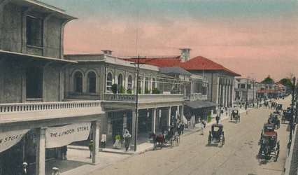 King Street, ser mod nord, Kingston, Jamaica, begyndelsen af det 20. århundrede.