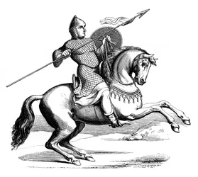 Ridder i sin hauberk, 1870,