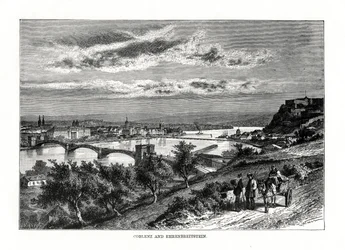 Koblenz og Ehrenbreitstein fæstning, Tyskland, 1879