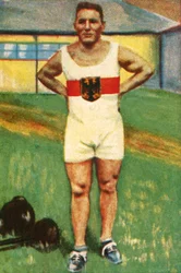 Kurt Helbig, tysk mester i vægtløftning, 1928.
