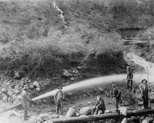La Grange Mine Crew, Californien, 1890