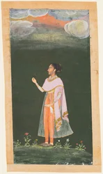 Dame holder en blomst, ca. 1670