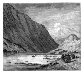 Lake Bandak, Norge, c1890