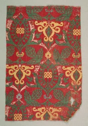Lampaer med svungne vinstokke og palmetblade, 1400-tallet.