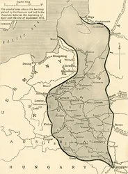 Land taget af Tyskland fra Rusland, Første Verdenskrig, 1915, c1920.