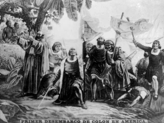 Landgang af Columbus i Amerika, 1400-tallet, 1920
