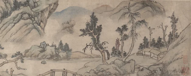 Landskab, begyndelsen af det 20. århundrede, falsk dato fra 1577.