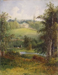 Landskab med herregården i godset Gostilitsy nær Skt. Petersborg, 1820