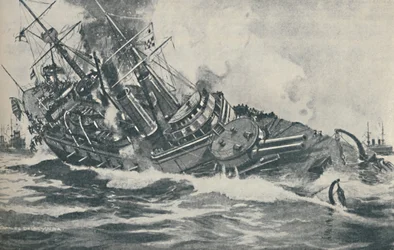 Sidste øjeblikke af det synkende slagskib HMS Victoria, 1893, 1937
