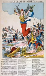 Le Chant du Depart, sangblad, fransk-preussisk krig, 1870-1871.