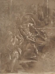 Venstre tredjedel af et martyrium af Sankt Peter og Sankt Paul., 1508-ca. 1550.
